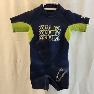 O'Neill Kids Wetsuit - Navy and Lime